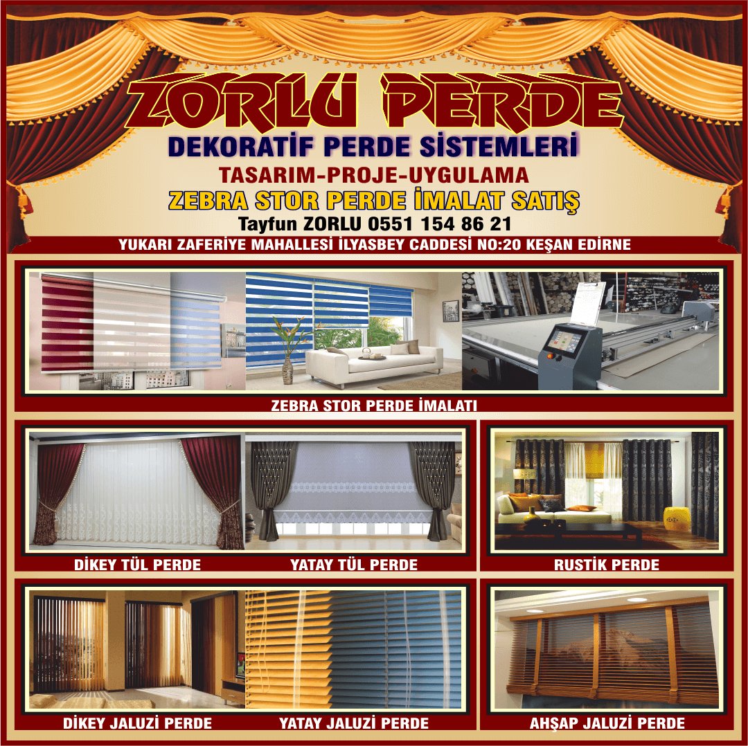 ZEBRA STOR PERDE İMALAT SATIŞ MONTAJ KEŞAN