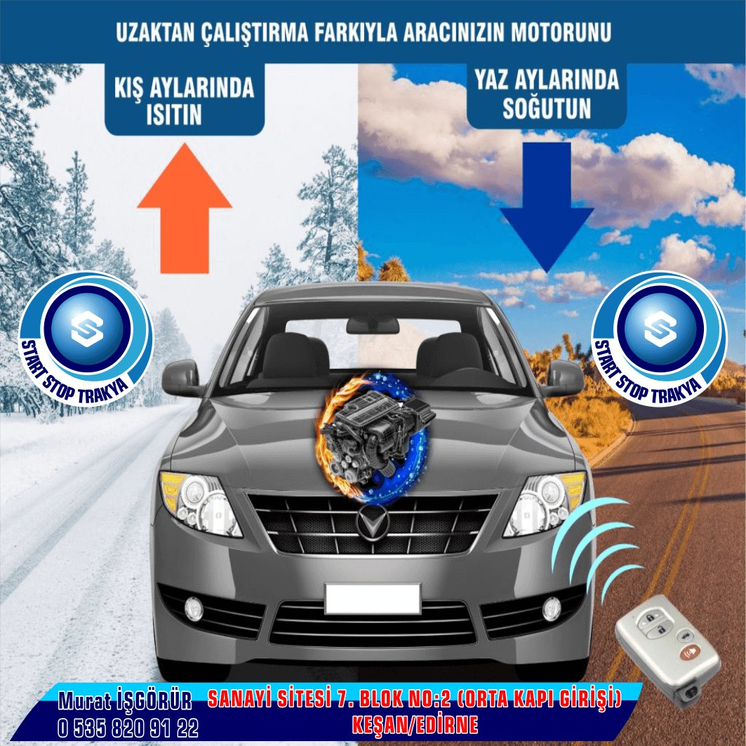 AKÜ MAR KEŞAN AKÜ SATIŞ START STOP TRAKYA OTO ELEKTRİK SİSTEMLERİ UZAKTAN ARAÇ ÇALIŞTIRMA SİSTEMLERİ SATIŞ MONTAJ