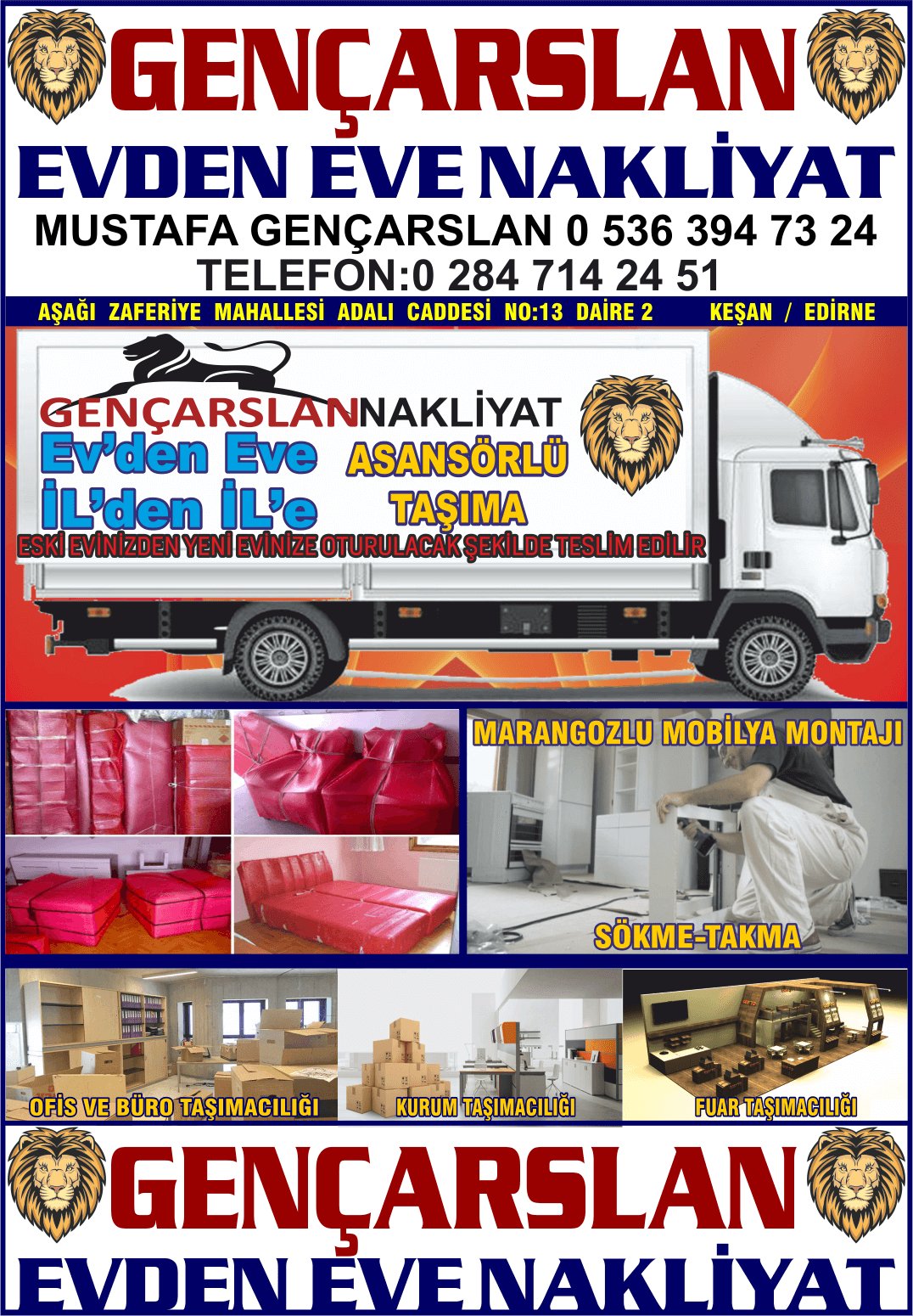 GENÇARSLAN EVDEN EVE NAKLİYAT KEŞAN ASANSÖRLÜ EV TAŞIMA SİSTEMİ EŞYA PAKETLEME MARANGOZLU TAŞIMACILIK KOLİ TAŞIMACILIĞI