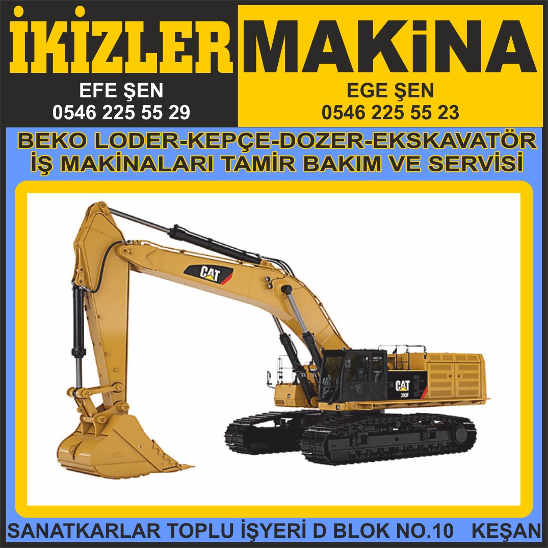 İKİZLER İŞ MAKİNALARI TAMİR KEŞAN KEPÇE BEKO LODER DOZER GREYDER EKSKAVATÖR ÖZEL SERVİS  - Görsel 4