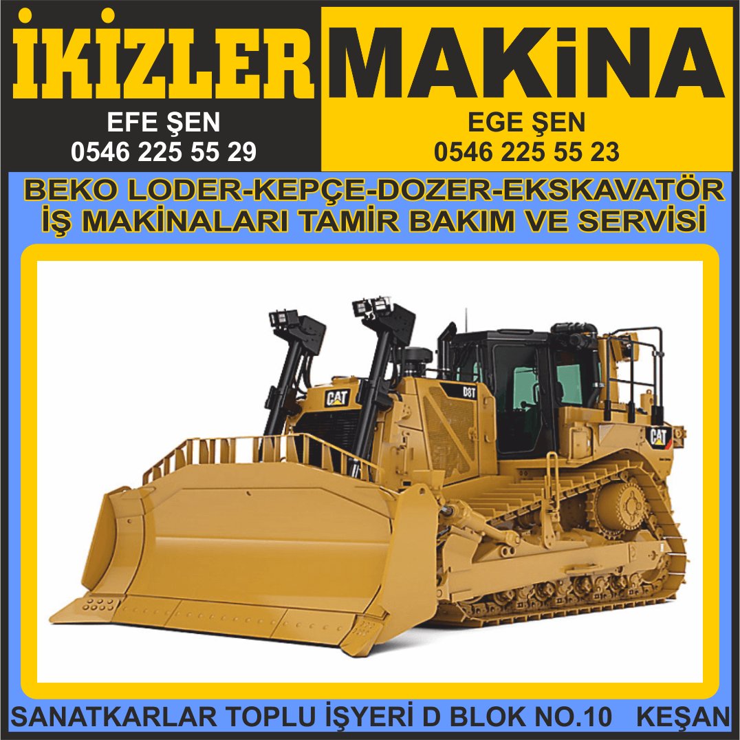 İKİZLER İŞ MAKİNALARI TAMİR KEŞAN KEPÇE BEKO LODER DOZER GREYDER EKSKAVATÖR ÖZEL SERVİS  - Görsel 3