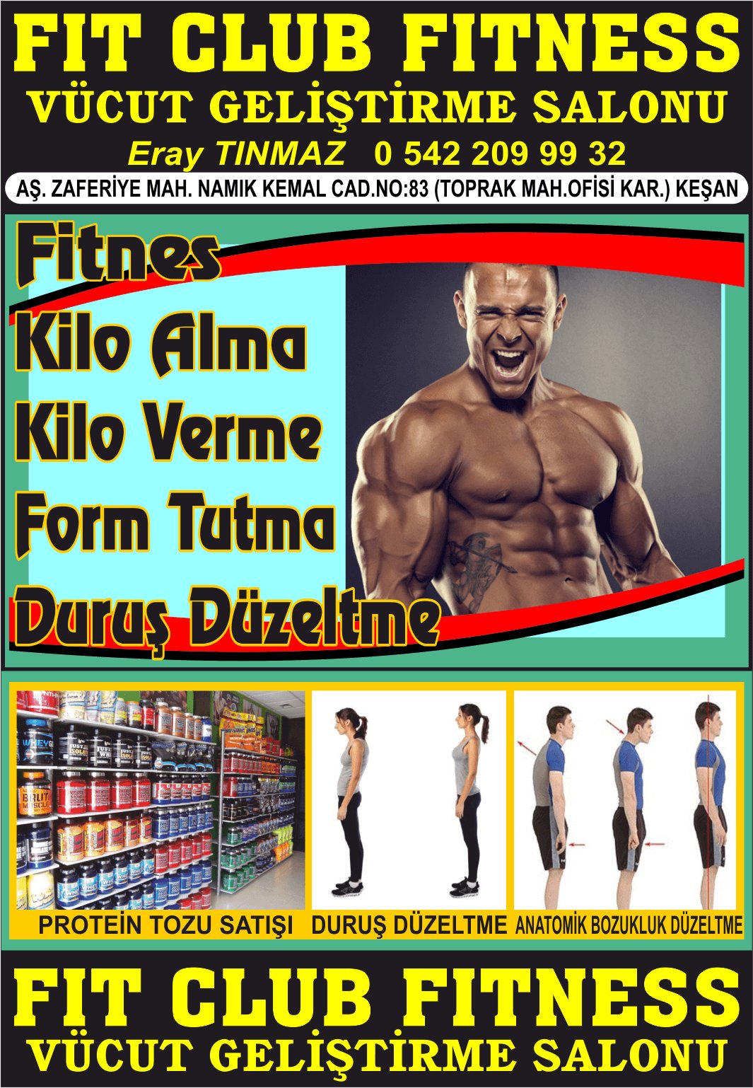 KEŞAN SPOR SALONU VÜCUT GELİŞTİRME FIT CLUB FITNESS SALON