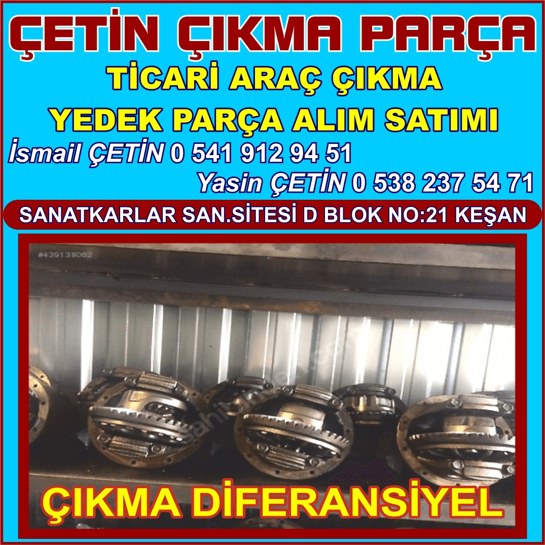 ÇETİN ÇIKMA MAGIRUS İVECO MİTSUBİSHİ BMC HYUNDAİ MOTOR ŞANZIMAN DİFERANSİYEL KEŞAN - Görsel 3