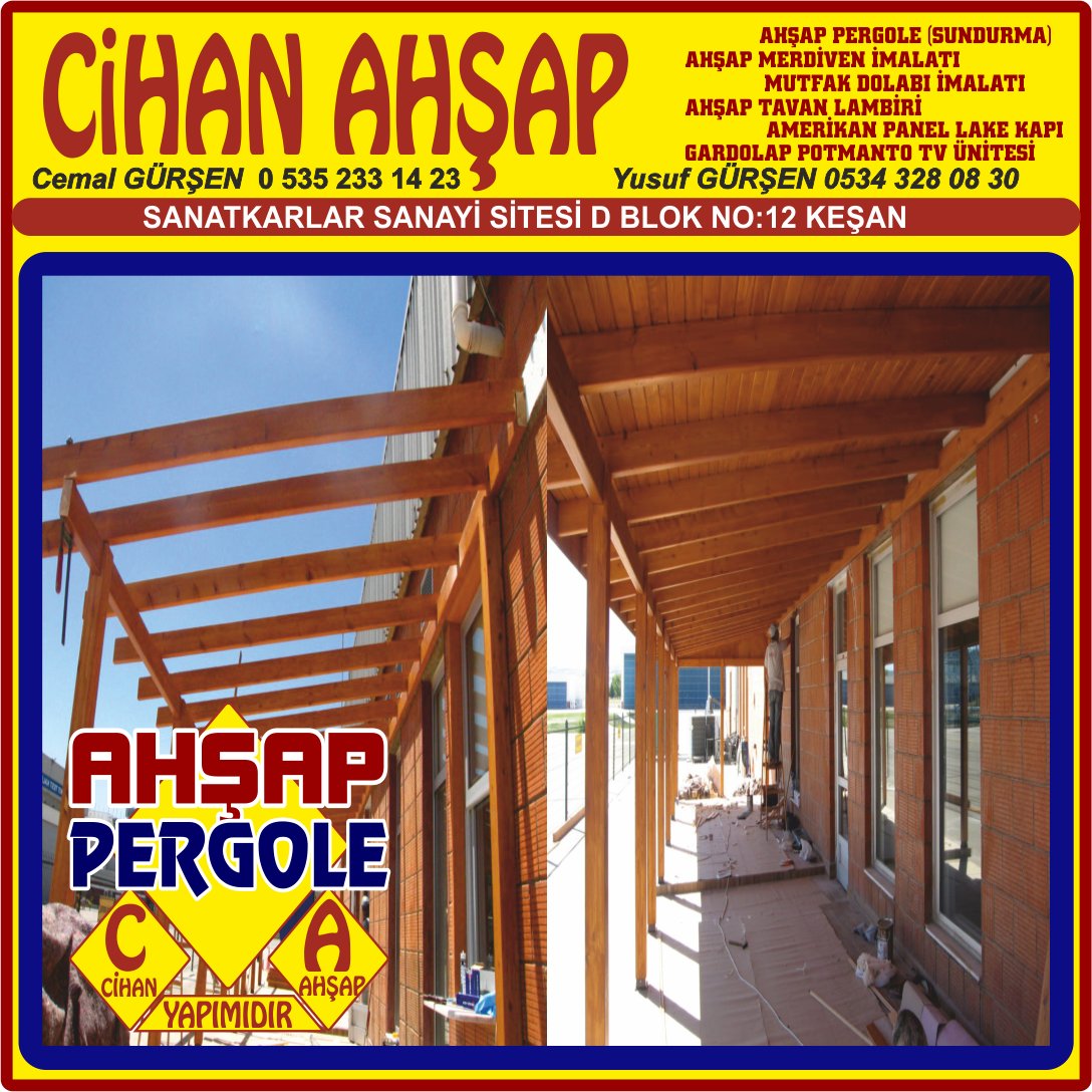 CİHAN AHŞAP EV TİNY HOUSE MOBİLYA İMALAT AHŞAP PERGOLE KEŞAN - Görsel 10