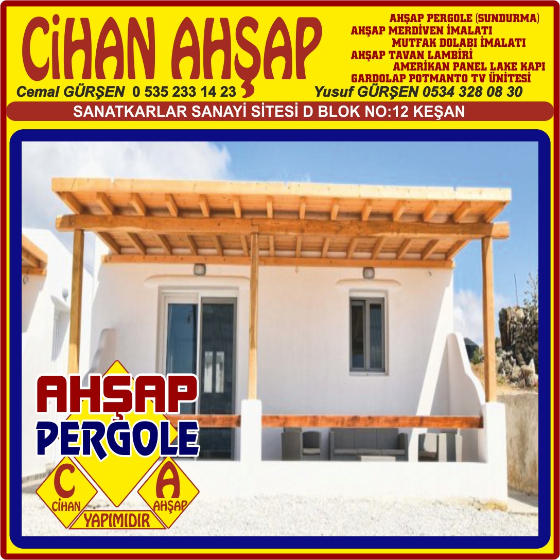 CİHAN AHŞAP EV TİNY HOUSE MOBİLYA İMALAT AHŞAP PERGOLE KEŞAN - Görsel 11