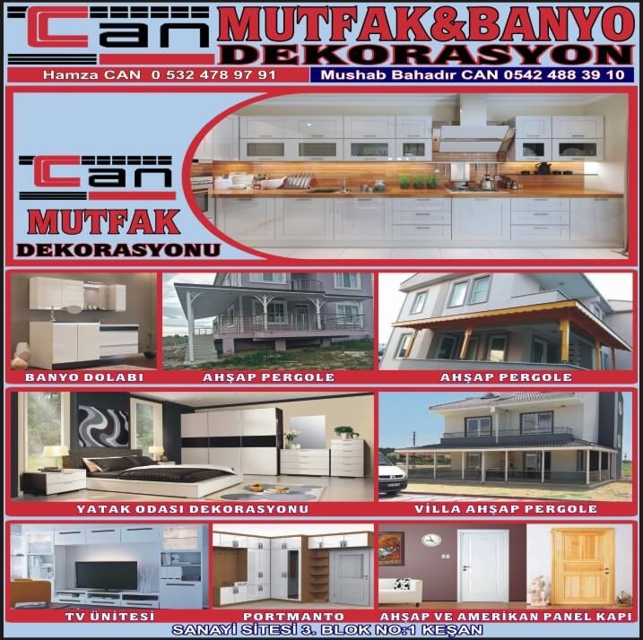 KEŞAN MUTFAK DOLABI DEKORASYONU CAN MUTFAK KEŞAN